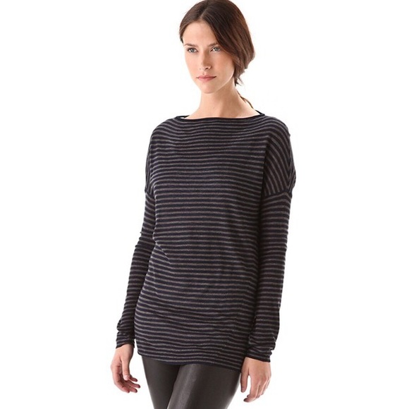 Vince Stripe Boat Neck Sweater